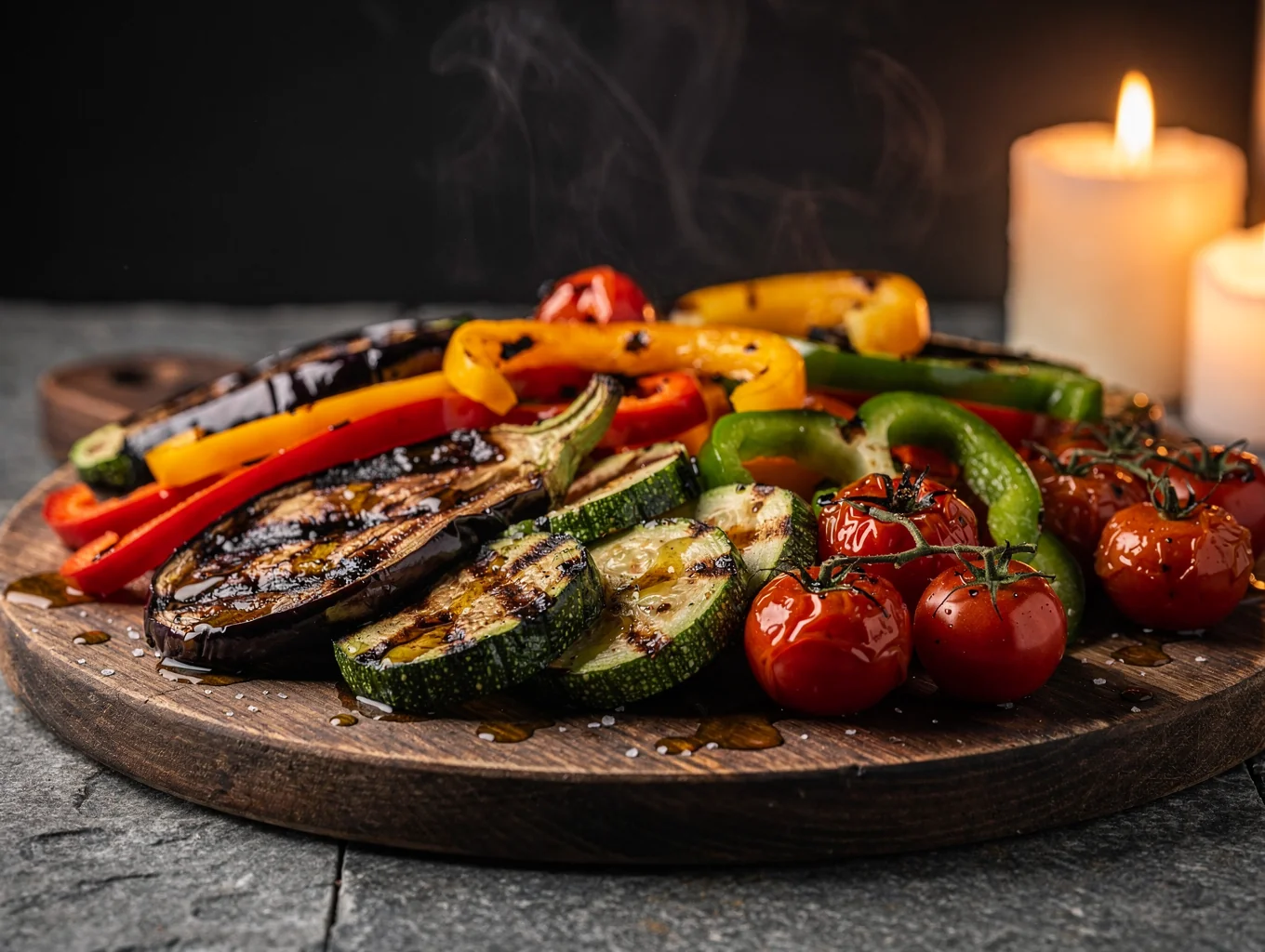 Grilled Peppers & Eggplant